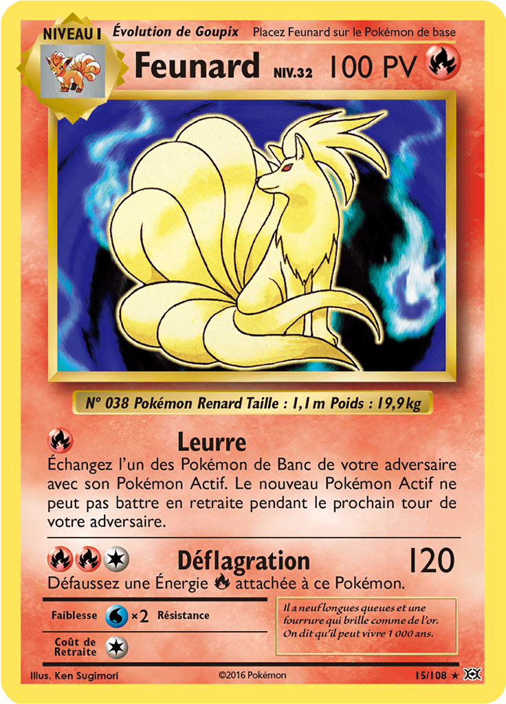 Feunard - XY Évolutions - 015 - Holographique rare