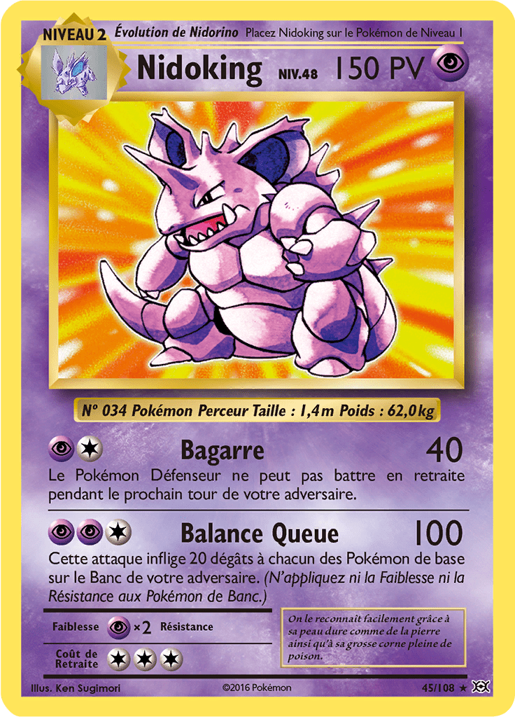 Nidoking - XY Évolutions - 045 - Holographique rare