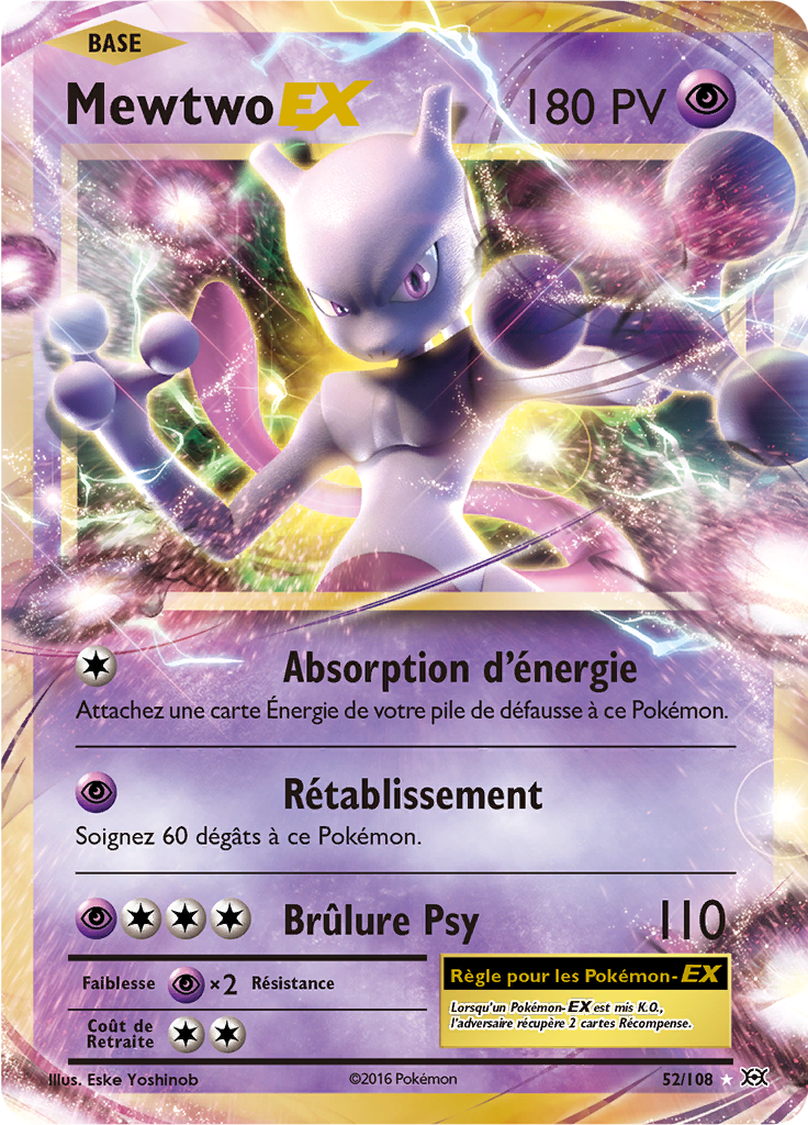 Mewtwo - XY Évolutions - 052 - Holographique rare EX