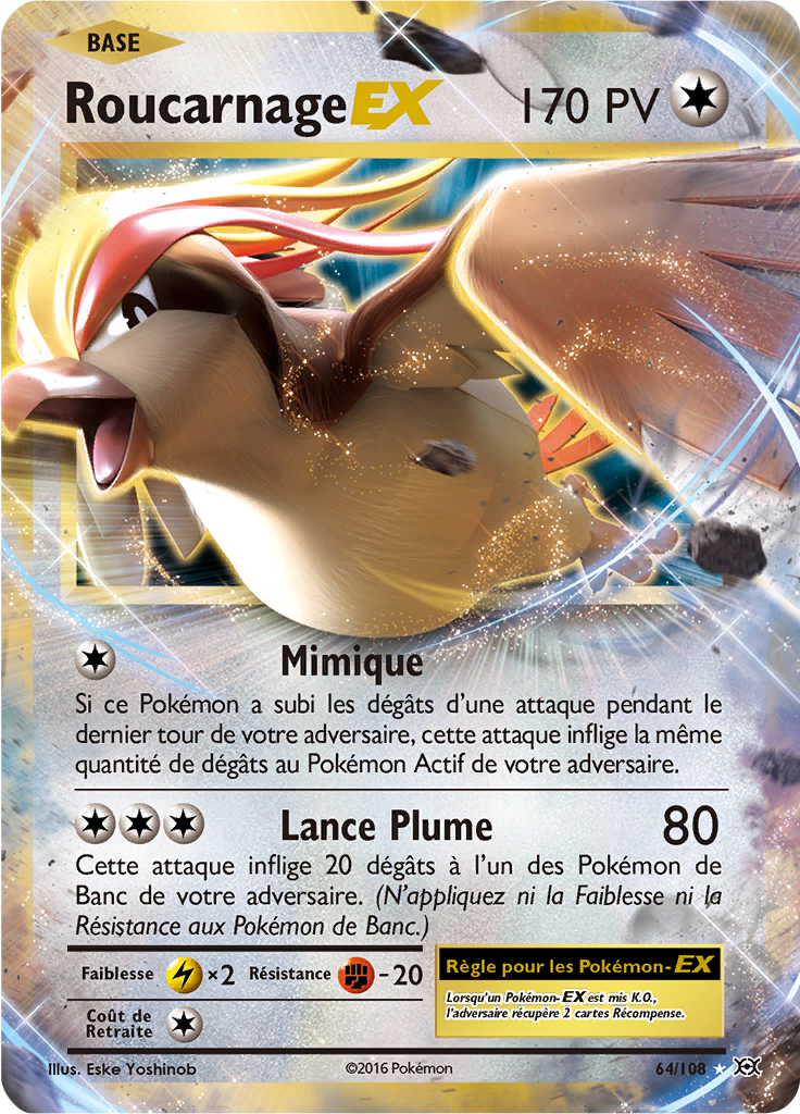 Roucarnage - XY Évolutions - 064 - Holographique rare EX