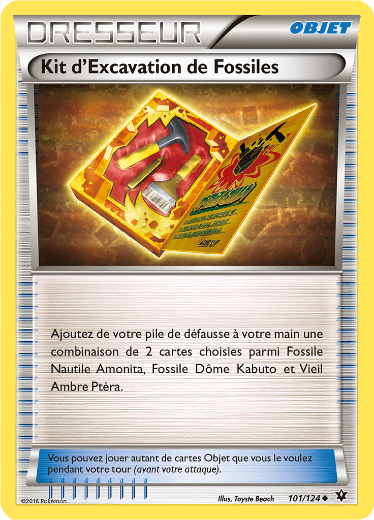 Kit d'Excavation de Fossiles - XY Impact des Destins - 101 - Peu commune
