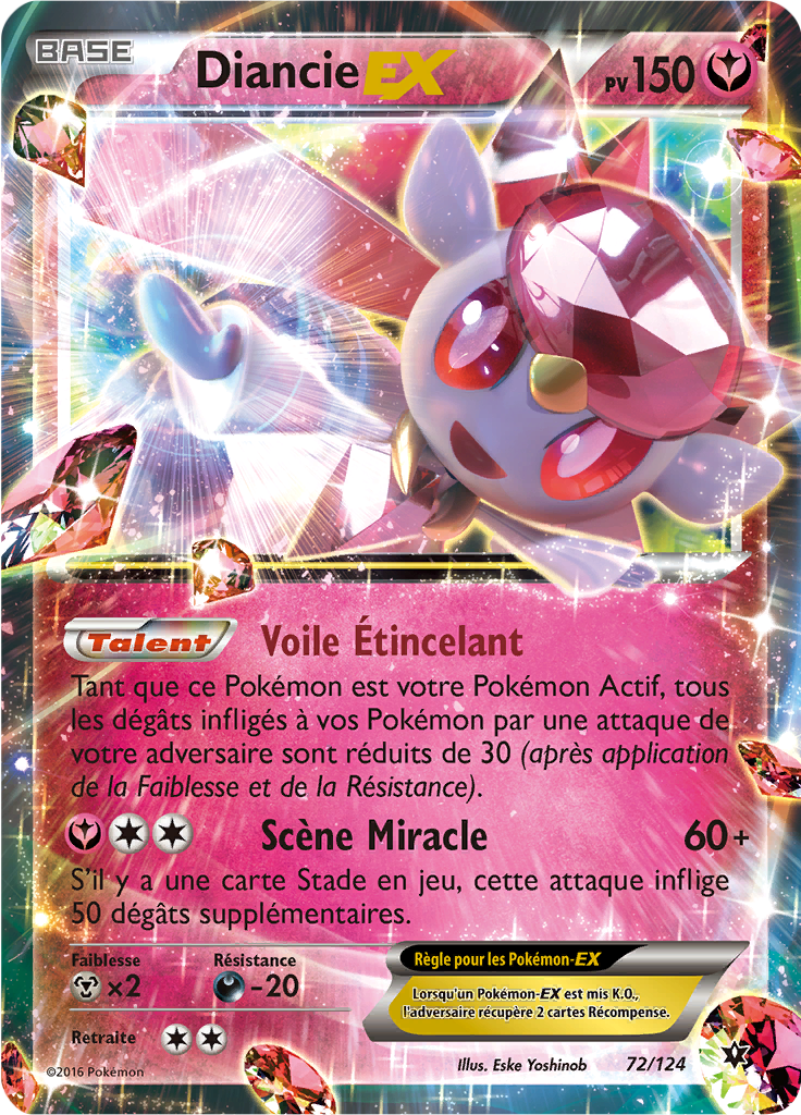 Diancie - XY Impact des Destins - 072 - Holographique rare EX