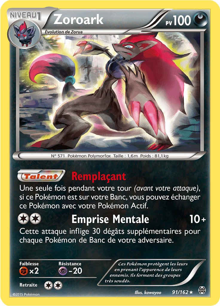 Zoroark - XY Impulsion TURBO - 091 - Holographique rare
