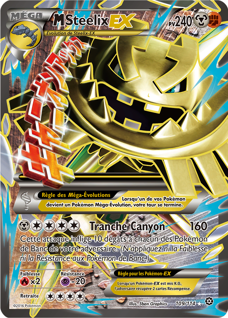 Méga Steelix - XY Offensive Vapeur - 109 - Holographique rare EX