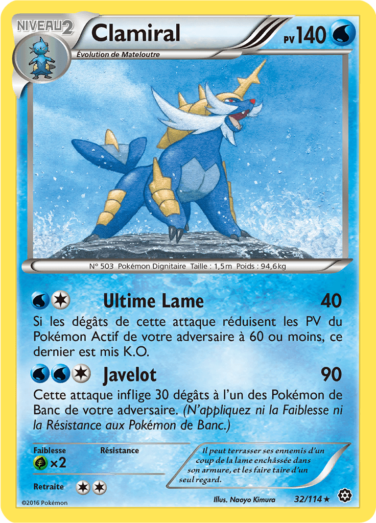 Clamiral - XY Offensive Vapeur - 032 - Rare