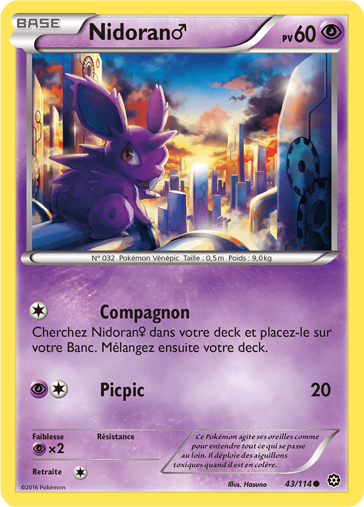Nidoran♂ - XY Offensive Vapeur - 043 - Commune