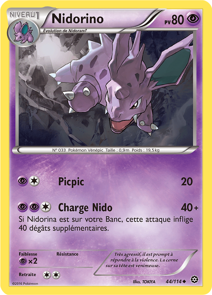 Nidorino - XY Offensive Vapeur - 044 - Peu commune