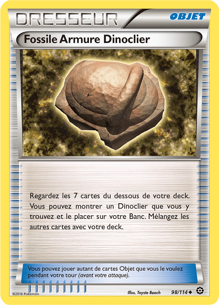 Fossile Armure Dinoclier - XY Offensive Vapeur - 098 - Peu commune