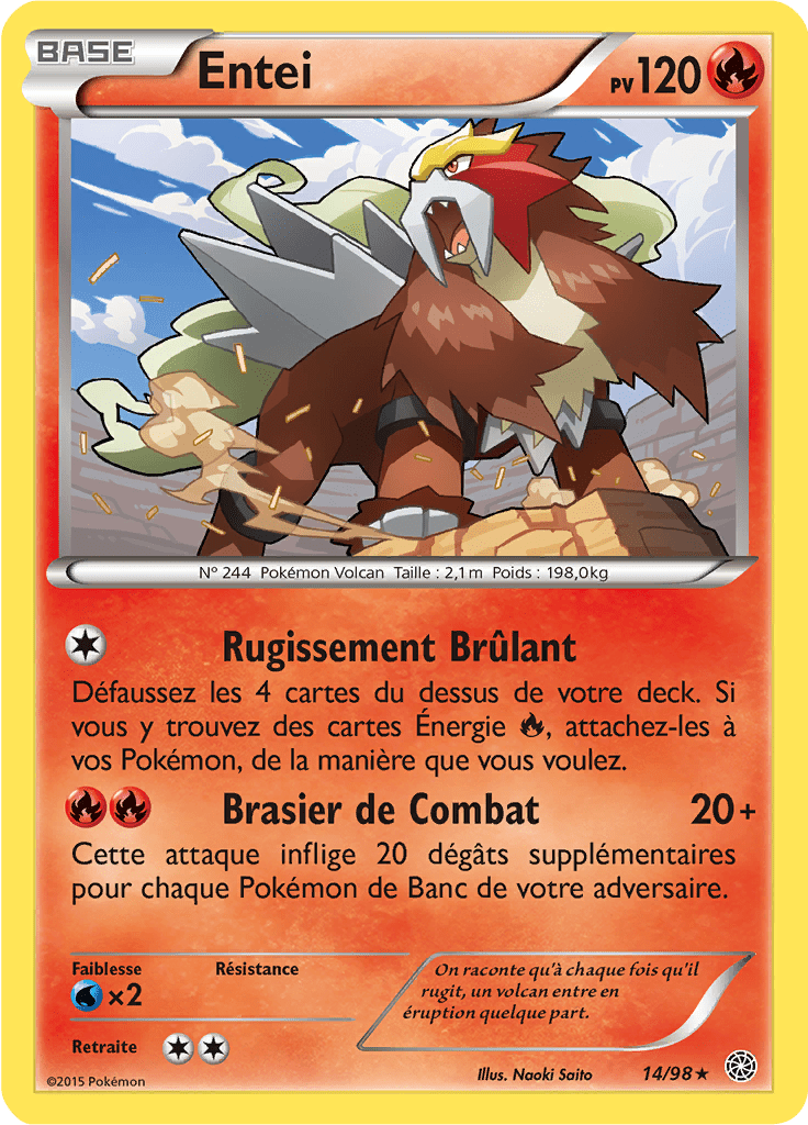 Entei - XY Origines Antiques - 014 - Rare
