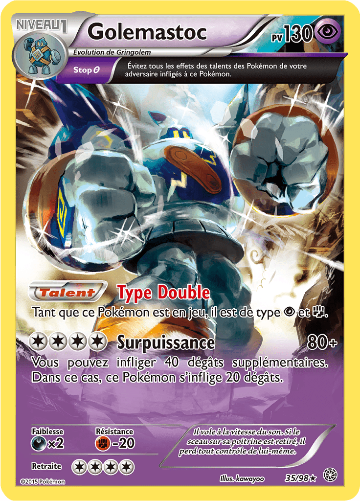 Golemastoc - XY Origines Antiques - 035 - Rare