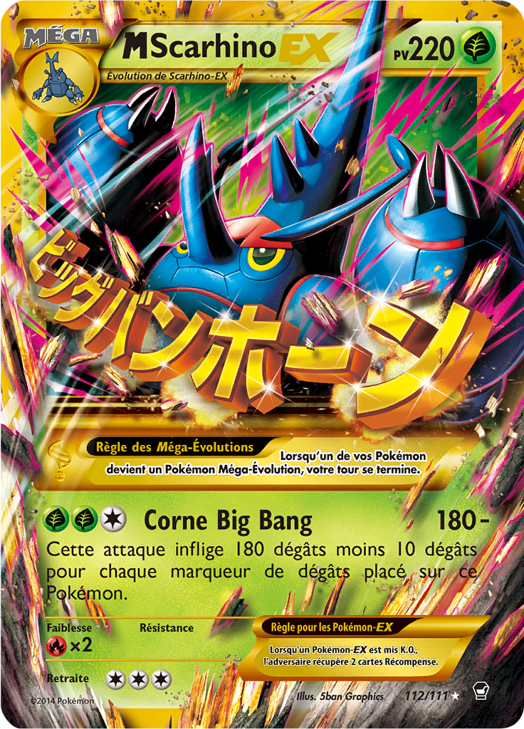 Méga Scarhino - XY Poings Furieux - 112 - Holographique rare