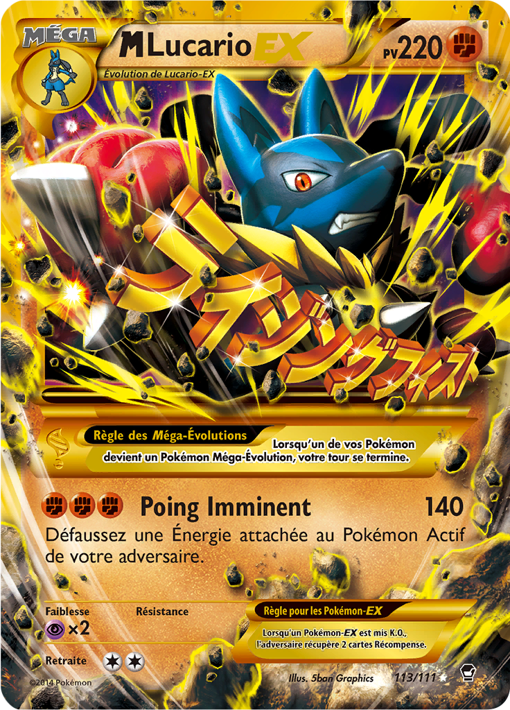 Méga Lucario - XY Poings Furieux - 113 - Holographique rare