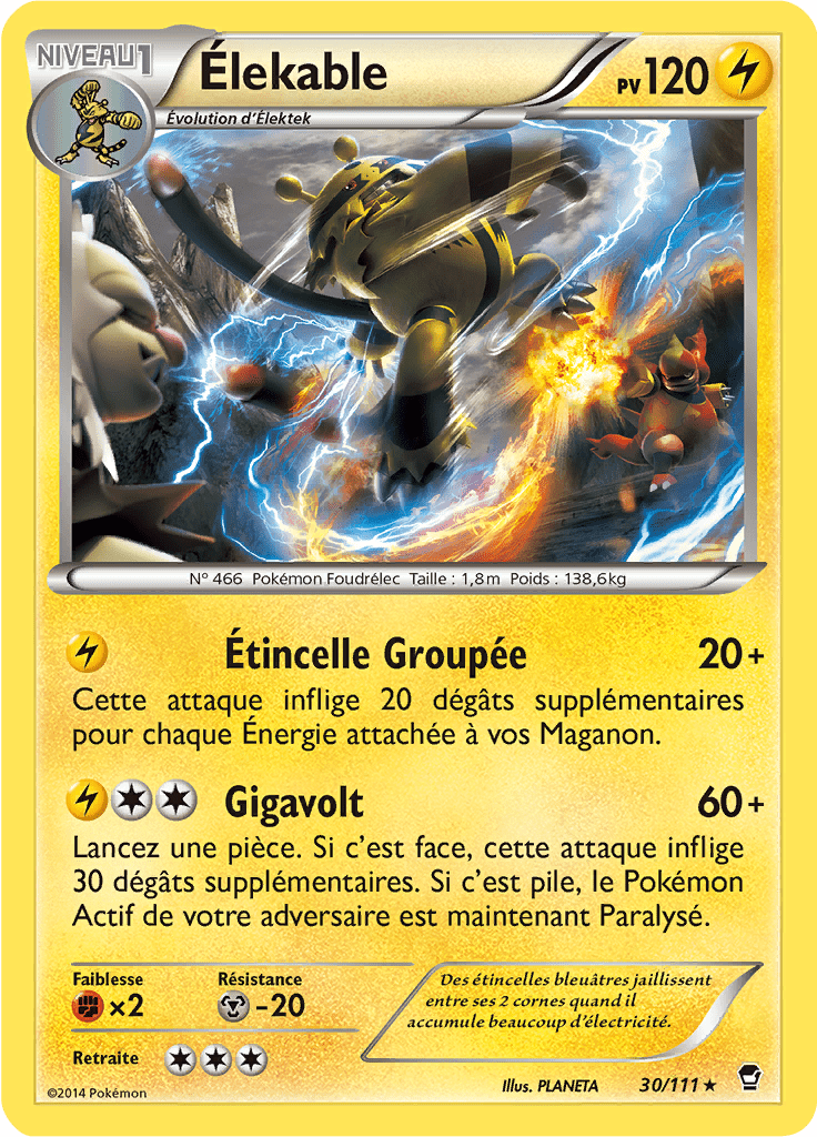 Élekable - XY Poings Furieux - 030 - Rare