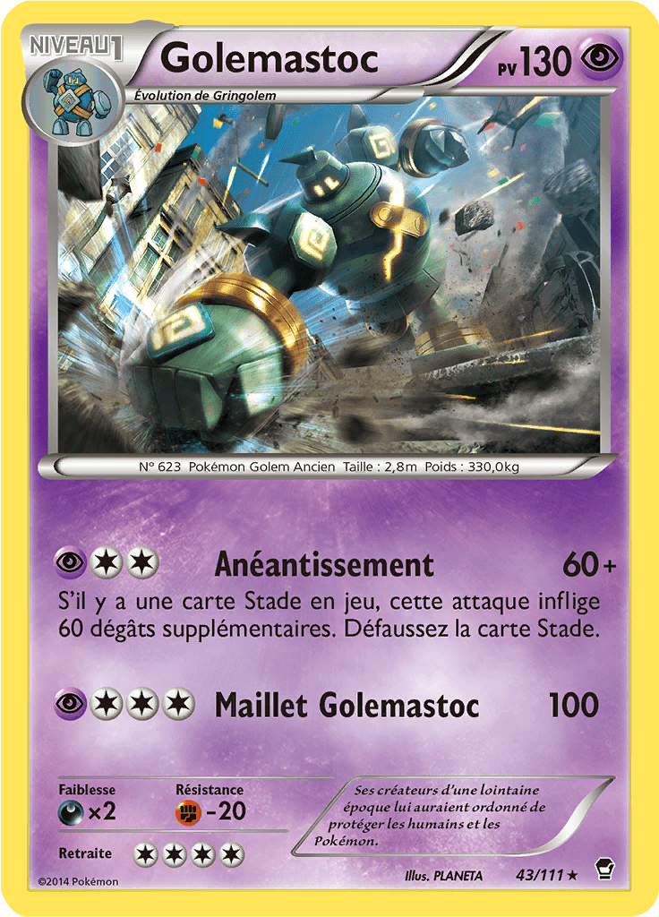 Golemastoc - XY Poings Furieux - 043 - Rare