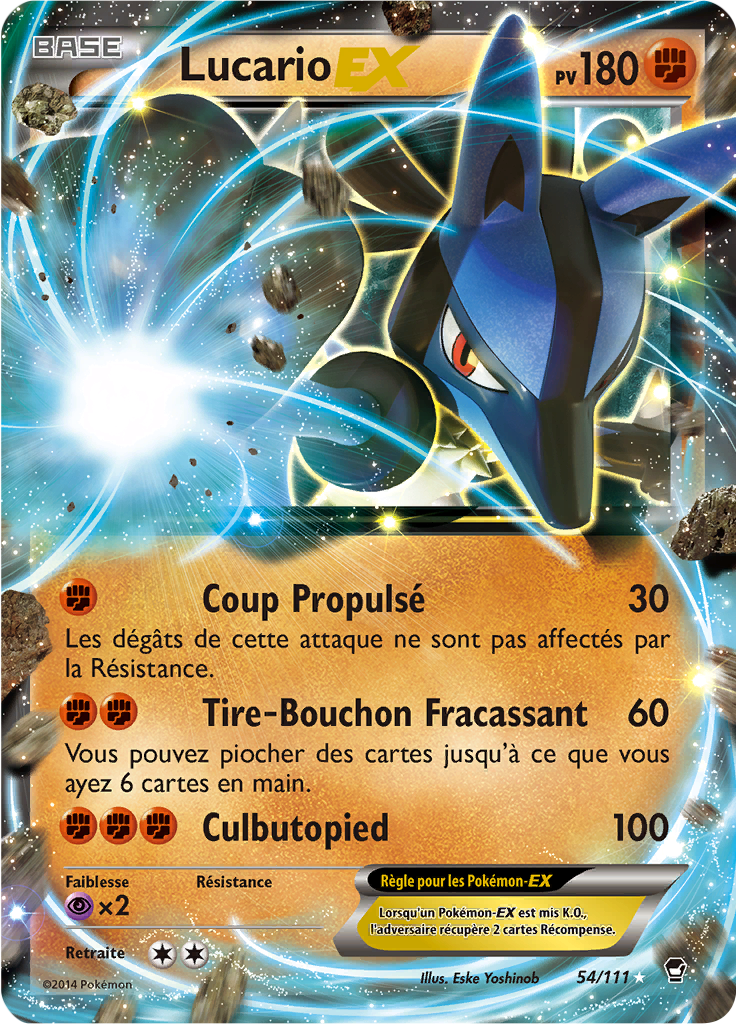 Lucario - XY Poings Furieux - 054 - Holographique rare EX