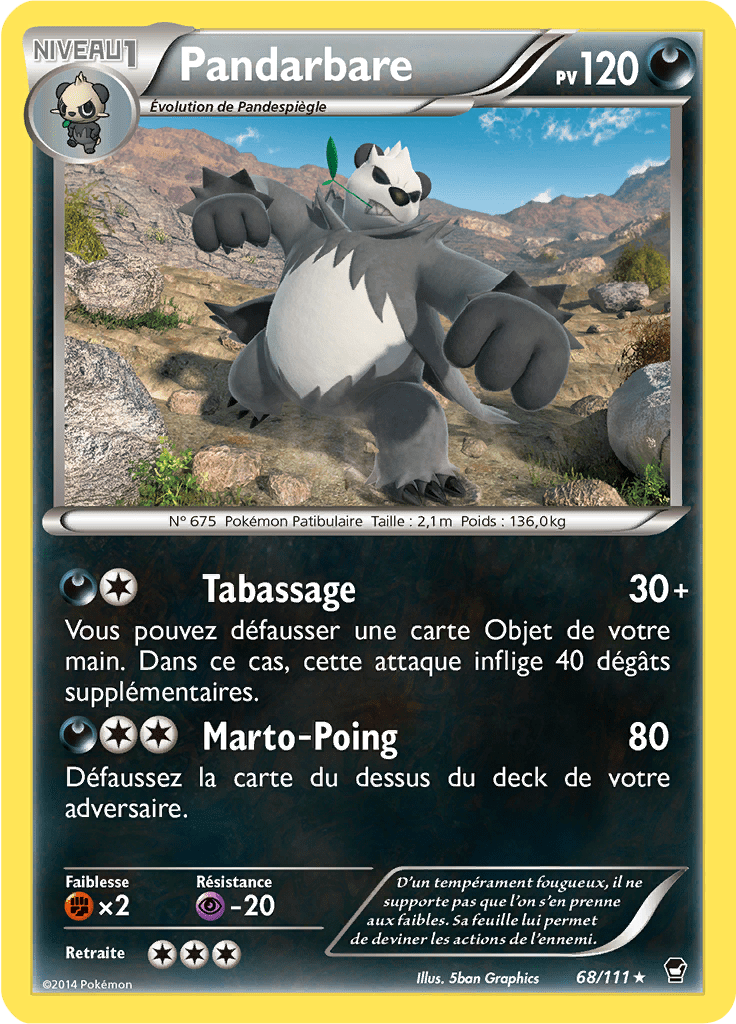Pandarbare - XY Poings Furieux - 068 - Holographique rare