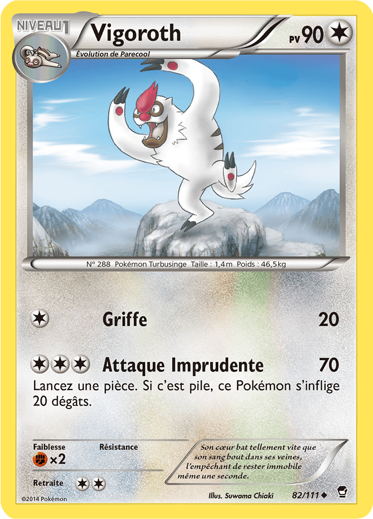 Vigoroth - XY Poings Furieux - 082 - Peu commune