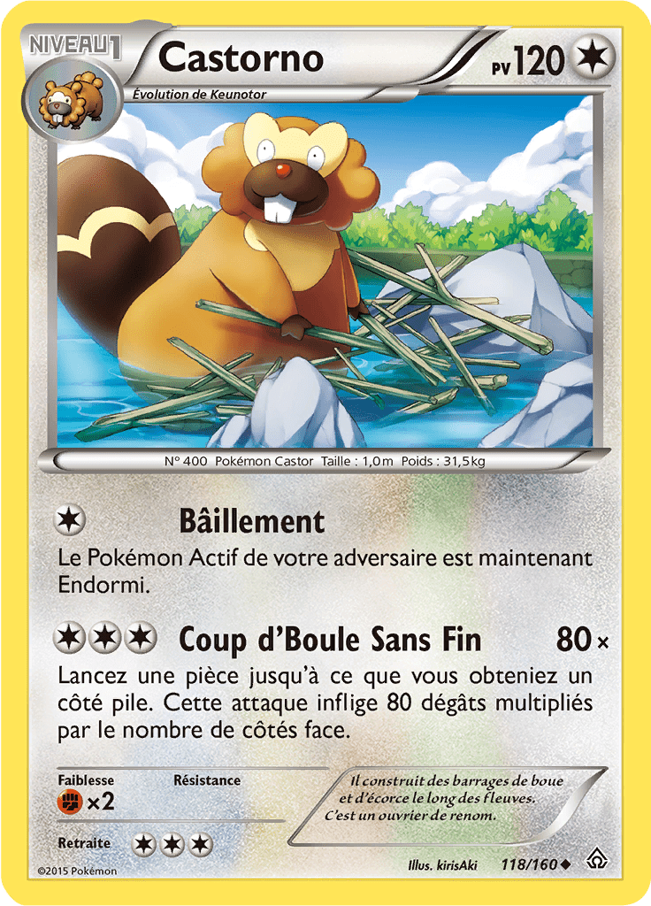 Castorno - XY Primo-Choc - 118 - Peu commune