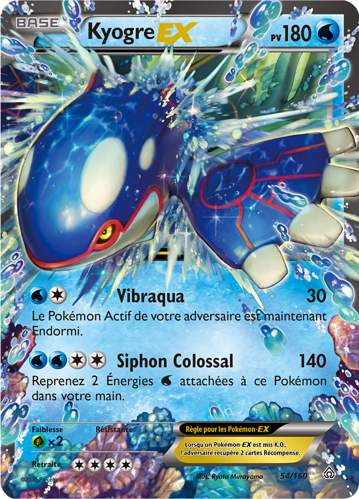 Kyogre - XY Primo-Choc - 054 - Holographique rare EX