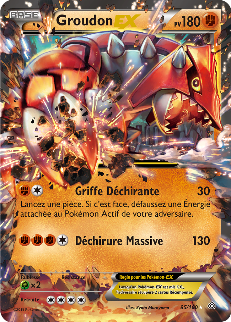 Groudon - XY Primo-Choc - 085 - Holographique rare EX