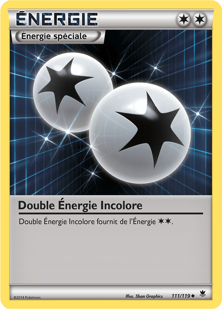 Double Énergie Incolore - XY Vigueur Spectrale - 111 - Peu commune