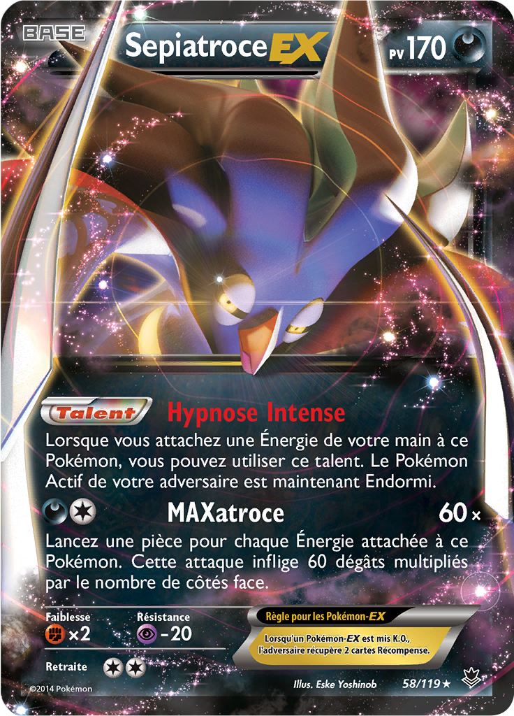 Sepiatroce - XY Vigueur Spectrale - 058 - Holographique rare EX