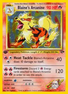 Blaine's Arcanine - Gym Challenge - 001 - Holographique rare