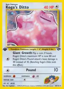 Koga's Ditto - Gym Challenge - 010 - Holographique rare