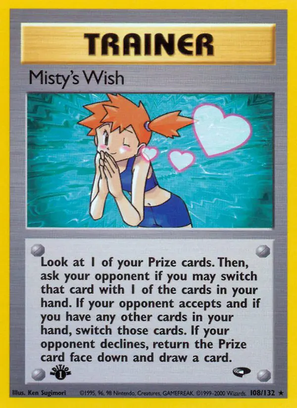 Misty's Wish - Gym Challenge - 108 - Rare