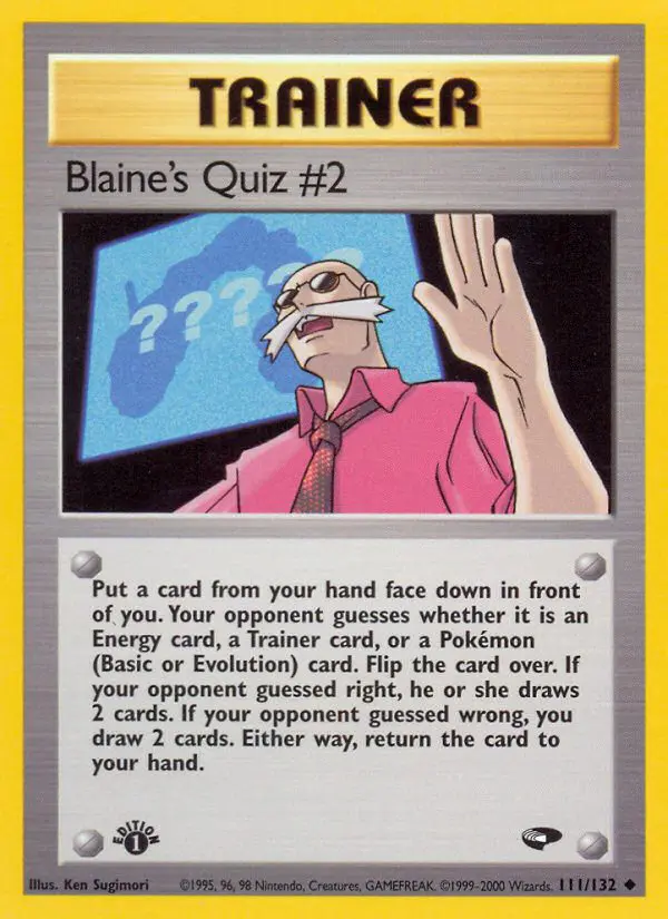 Blaine's Quiz #2 - Gym Challenge - 111 - Peu commune