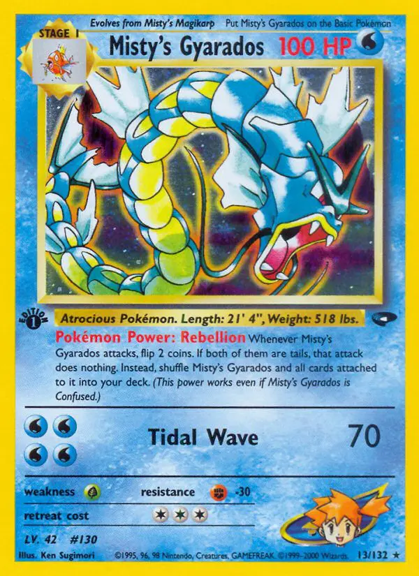Misty's Gyarados - Gym Challenge - 013 - Holographique rare