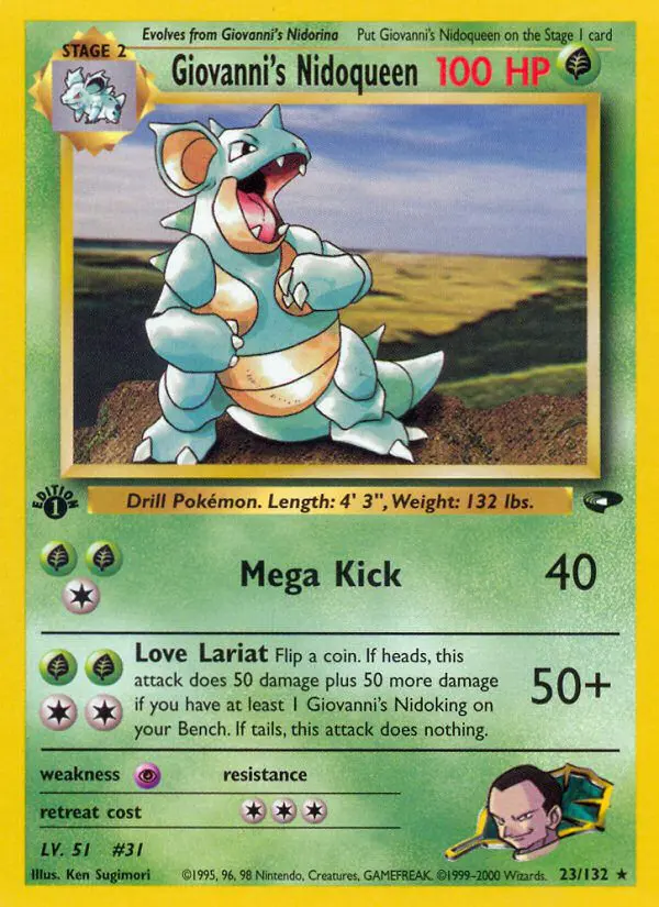 Giovanni's Nidoqueen - Gym Challenge - 023 - Rare