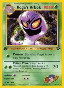 Koga's Arbok - Gym Challenge - 025 - Rare