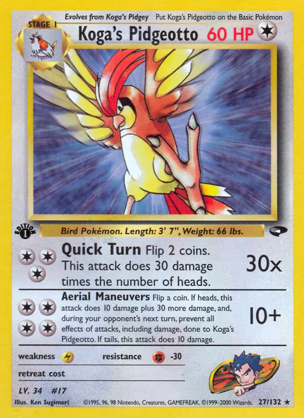 Koga's Pidgeotto - Gym Challenge - 027 - Rare