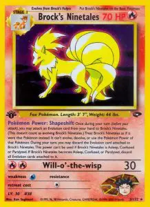 Brock's Ninetales - Gym Challenge - 003 - Holographique rare