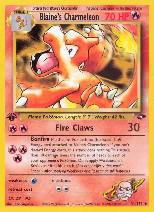 Blaine's Charmeleon - Gym Challenge - 031 - Peu commune