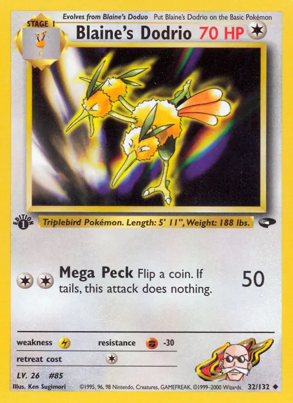 Blaine's Dodrio - Gym Challenge - 032 - Peu commune