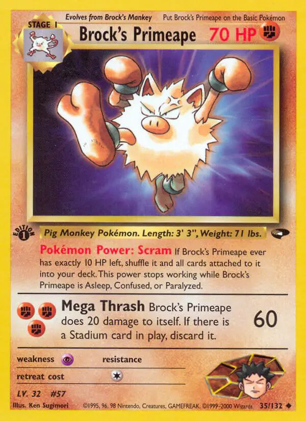 Brock's Primeape - Gym Challenge - 035 - Peu commune