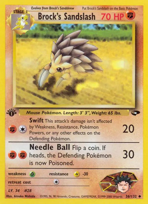 Brock's Sandslash - Gym Challenge - 036 - Peu commune