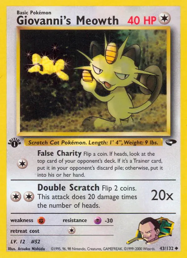 Giovanni's Meowth - Gym Challenge - 043 - Peu commune