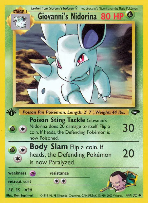Giovanni's Nidorina - Gym Challenge - 044 - Peu commune