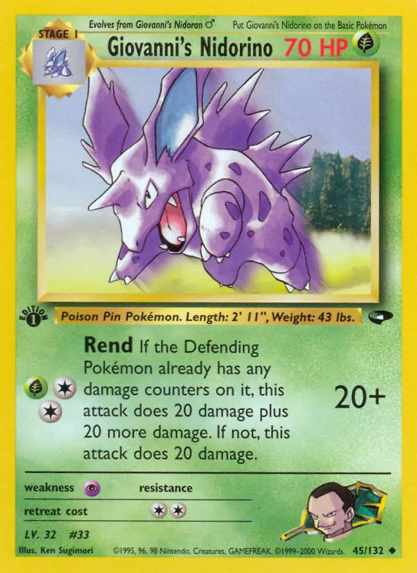 Giovanni's Nidorino - Gym Challenge - 045 - Peu commune