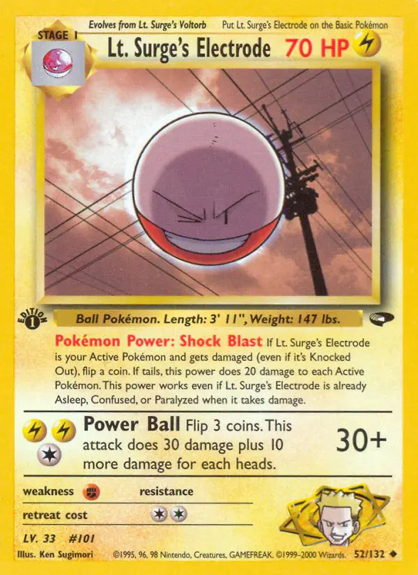 Lt. Surge's Electrode - Gym Challenge - 052 - Peu commune