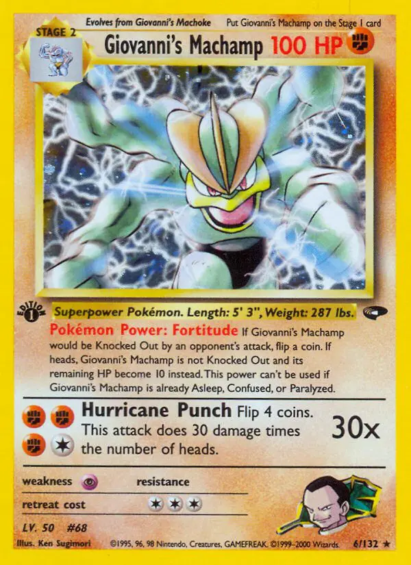 Giovanni's Machamp - Gym Challenge - 006 - Holographique rare