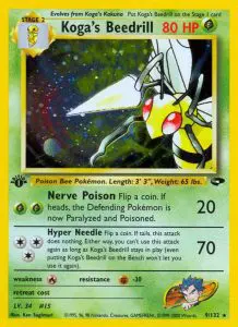 Koga's Beedrill - Gym Challenge - 009 - Holographique rare