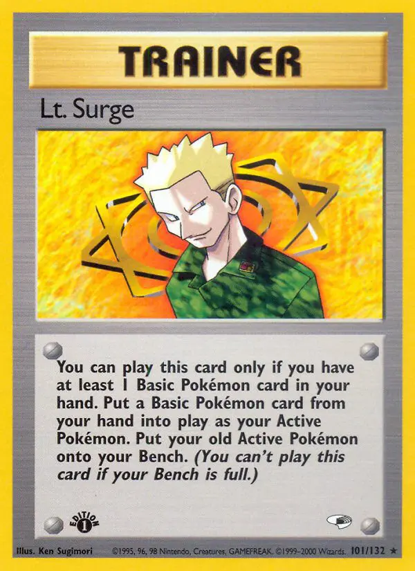 Lt. Surge - Gym Heroes - 101 - Rare