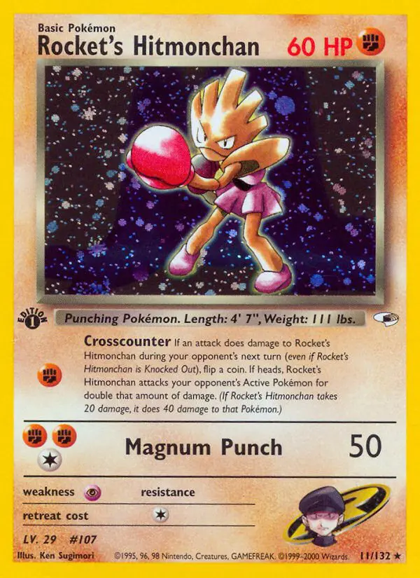 Rocket's Hitmonchan - Gym Heroes - 11 - Holographique rare