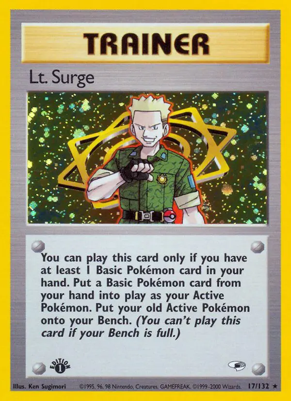 Lt. Surge - Gym Heroes - 17 - Holographique rare