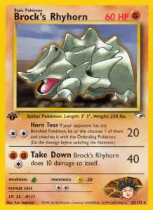Brock's Rhyhorn - Gym Heroes - 22 - Rare