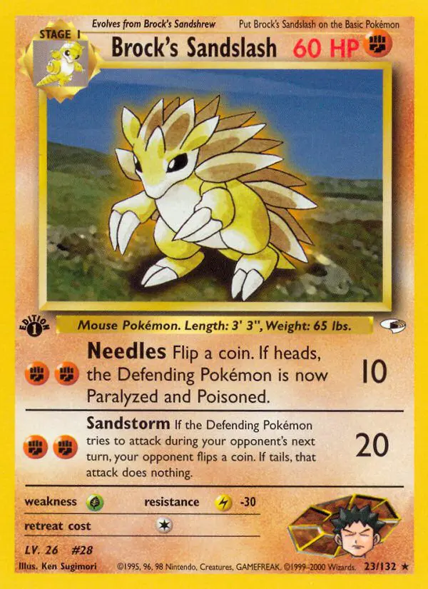 Brock's Sandslash - Gym Heroes - 23 - Rare